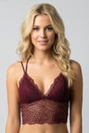 Bordo Desteksiz Bralet 8426