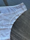 Brazilian tül ve Dantelli Beyaz Tanga