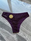Brazilian tül ve Dantelli Mor Tanga
