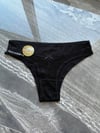 Brazilian tül ve Dantelli Siyah Tanga