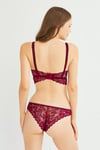 Cansoy Bordo Bralet Sütyen Takımı