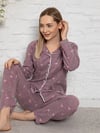 Cansoy Desenli G.Kurusu Bayan Pijama Takımı