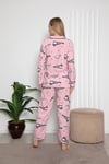 Cansoy Desenli Pembe Bayan Pijama Takımı (6061)