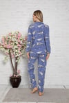 Cansoy Mavi Desenli Bayan Pijama Takımı
