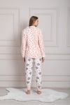Cansoy Pudra Desenli Bayan Pijama Takımı