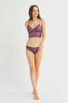 Cansoy Vizon Dantelli Bralet Takım