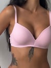 Çizgili Desteksiz Balensiz Pembe Sütyen (701)
