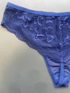 Dantel İşlemeli Lacivert Tanga (4574)