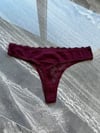 Dantelli Arka Pamuk Bordo Tanga