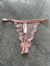 Dantelli İpli Pudra Tanga