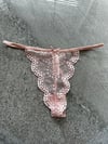 Dantelli İpli Pudra Tanga