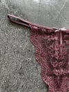 Dantelli İpli Vizon Tanga