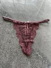 Dantelli İpli Vizon Tanga