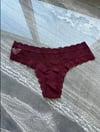 Dantelli Transparan Bordo Tanga 4767