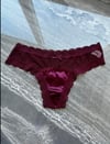 Dantelli Transparan Bordo Tanga 4767