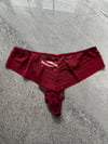 Dantelli Transparan Bordo Tanga