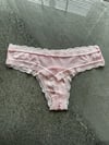 Dantelli Transparan Pembe Tanga 4767