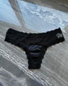 Dantelli Transparan Siyah Tanga 4767