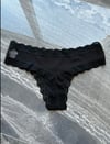 Dantelli Transparan Siyah Tanga 4767