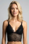 Desteksiz Siyah Bralet 8426