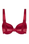 Diva Double Push Up Taşlı Vişne Sütyen (663tek)