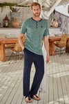 Erkek K.Kol Yeşil Pijama Takımı (9077)