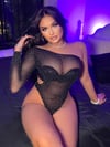 Fantazi Taşlı Siyah Body Vücut Çorabı 4932