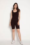 Fitilli Crop Kahve Bustiyer