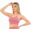 İp Askılı Çizgili Pedli Pembe Bustiyer 5702