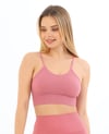 İp Askılı Çizgili Pedli Pembe Bustiyer 5702