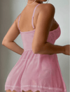 İp Askılı Pembe Gecelik 4076