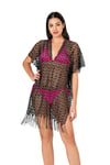 Ladytes Zigzag Desenli Siyah Pareo