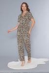 Leopar Desen Kadın Pijama Takımı