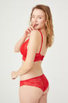 Luna Dantelli Kırmızı Bralet Sütyen Takımı