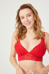 Luna Dantelli Kırmızı Bralet Sütyen Takımı