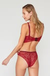 Luna Dantelli Vişne Bralet Sütyen Takımı