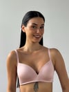 Mikro Kumaş Desteksiz Pembe Sütyen Takımı (707T)