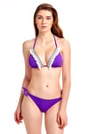 Mor Üçgen Kaplı Bikini Takımı