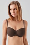New Bra Desteksiz C Cup Lotus Kahve Sütyen (7057)