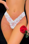 Nightlight V Model Dantelli Beyaz Tanga 9122