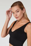 Seamless Siyah Crop Bustiyer