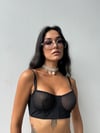 Simli Kapsız Siyah Sütyen Takımı (694T)