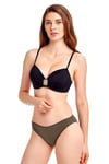 Siyah Drape Kaplı Bikini Takımı