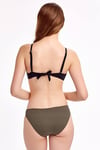 Siyah Drape Kaplı Bikini Takımı