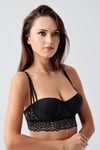 Straplez Destekli Siyah Bralet Sütyen 8425