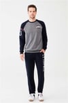 U.S. Polo Erkek Lacivert Yuvarlak Yaka Pijama Takımı