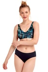 Yeşil Desenli Toparlayıcı Bikini Takımı
