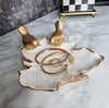 Dekoratif Kuşlu Tabak Gold