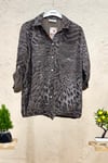 Batik Leopar Desen Pul Detaylı Vual Gömlek