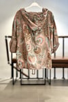 Filiz Desen Fermuarlı Kapşonlu İthal Ceket